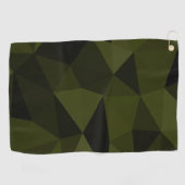 Serviette De Golf Motif de maillage géométrique noir foncé de l'armé (Horizontal)