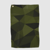 Serviette De Golf Motif de maillage géométrique noir foncé de l'armé (Devant)