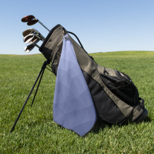Serviette De Golf Motif de maille géométrique à dégradé de bleu gris