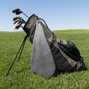 Serviette De Golf Motif de maille géométrique à dégradé gris clair