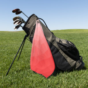 Serviette De Golf Motif de maille géométrique à dégradé rouge