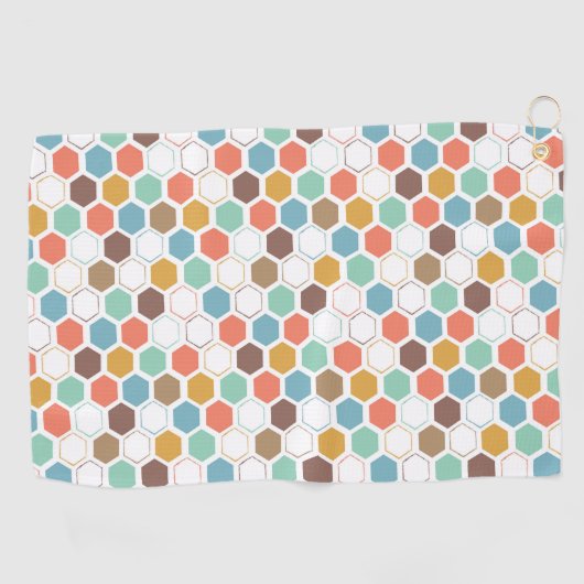 Serviette De Golf Motif de module de ruche d'abeille (Horizontal)