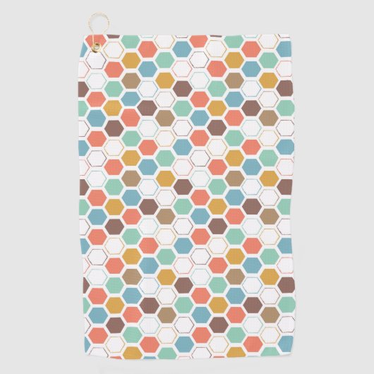 Serviette De Golf Motif de module de ruche d'abeille (Devant)