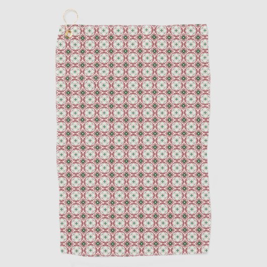 Serviette De Golf Motif de Noël délicat et complexe funky festif (Devant)