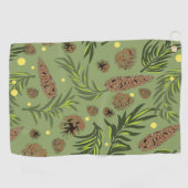 Serviette De Golf Motif de Noël, Pine Snow 11 (Horizontal)