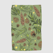 Serviette De Golf Motif de Noël, Pine Snow 11 (Devant)