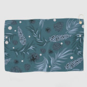 Serviette De Golf Motif de Noël, Pine Snow 12 (Horizontal)