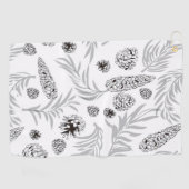 Serviette De Golf Motif de Noël, Pine Snow 7 (Horizontal)