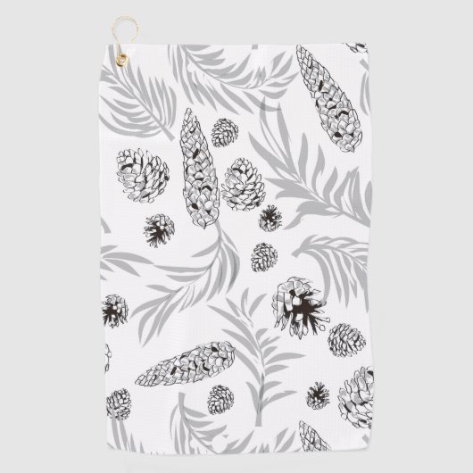 Serviette De Golf Motif de Noël, Pine Snow 7 (Devant)
