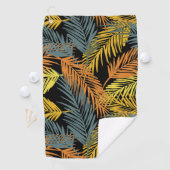 Serviette De Golf Motif de palmiers tropicaux moderne Monogramme (En situation)