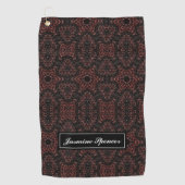 Serviette De Golf motif de peau de serpent unique Brown (Devant)