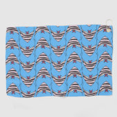 Serviette De Golf Motif de poisson bleu (Horizontal)