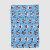 Serviette De Golf Motif de poisson bleu (Devant)