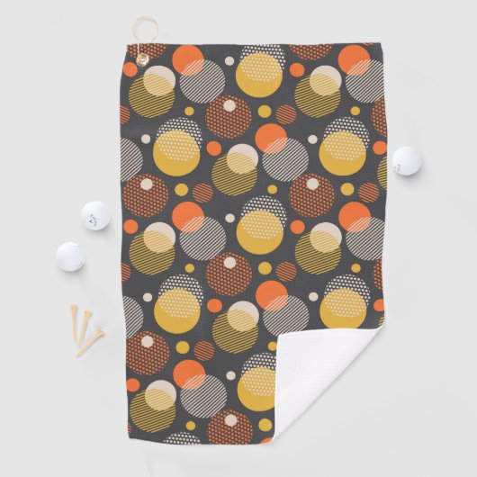 Serviette De Golf Motif de rayure de point de polka (En situation)