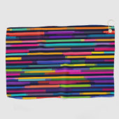 Serviette De Golf Motif de rayure verticale néon (Horizontal)