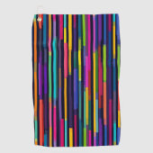 Serviette De Golf Motif de rayure verticale néon (Devant)