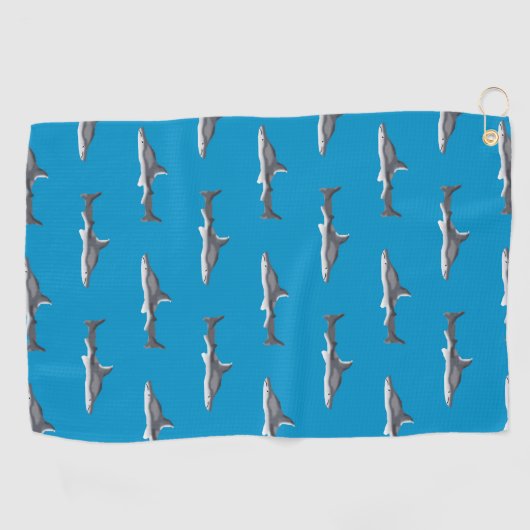 Serviette De Golf Motif de requins (Horizontal)