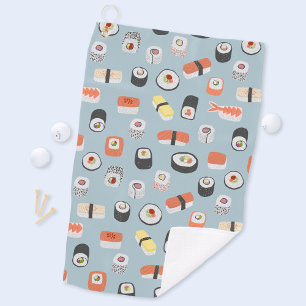 Serviette De Golf Motif de rouleaux Sushi Nigiri Maki