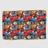 Serviette De Golf Motif de scooter de chats et de chiens (Horizontal)