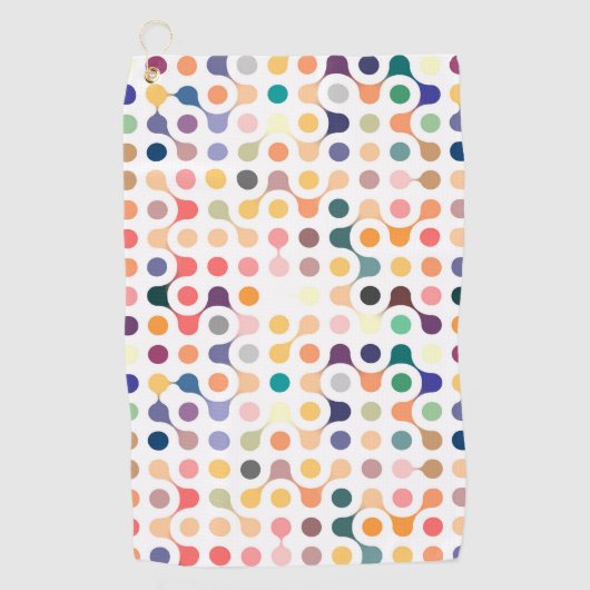 Serviette De Golf Motif de structure moléculaire (Devant)