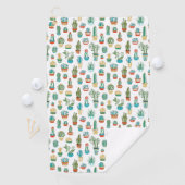 Serviette De Golf Motif de Succulents (En situation)
