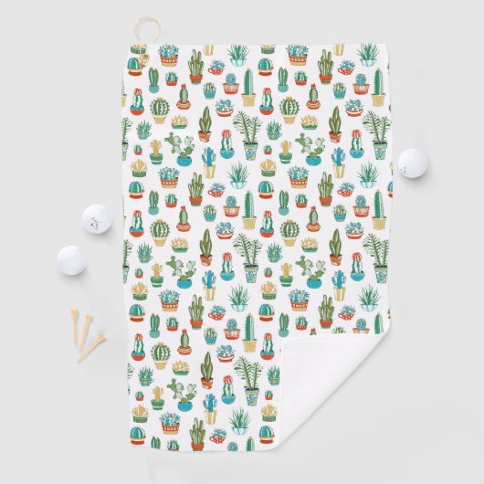Serviette De Golf Motif de Succulents (En situation)