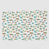 Serviette De Golf Motif de Succulents (Horizontal)