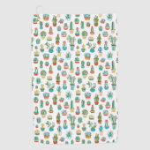 Serviette De Golf Motif de Succulents (Devant)
