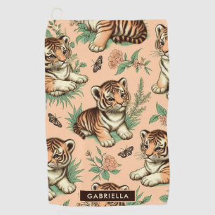 Serviette De Golf Motif de tigre de bébé Vintage