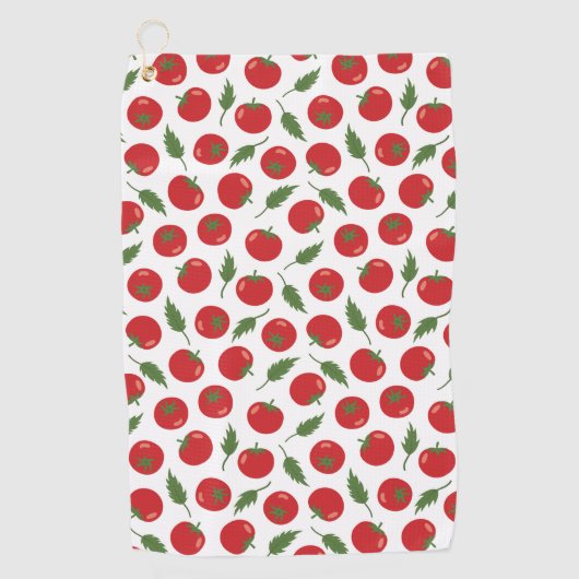 Serviette De Golf Motif de tomate rouge tiré à la main (Devant)