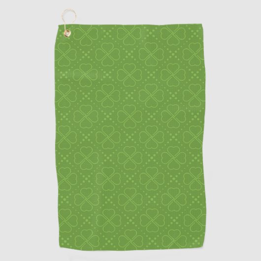 Serviette De Golf Motif de trèfle de coeur (Devant)