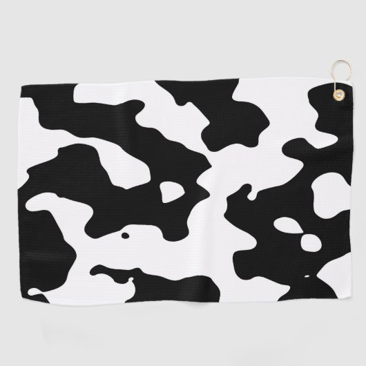 Serviette De Golf Motif de vache noir et blanc (Horizontal)