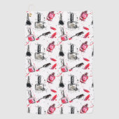 Serviette De Golf Motif de vernis à ongles d'aquarelle (Devant)