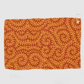 Serviette De Golf Motif de vigne feuillue jaune doré (Horizontal)