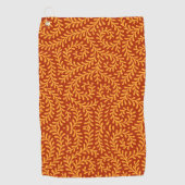 Serviette De Golf Motif de vigne feuillue jaune doré (Devant)