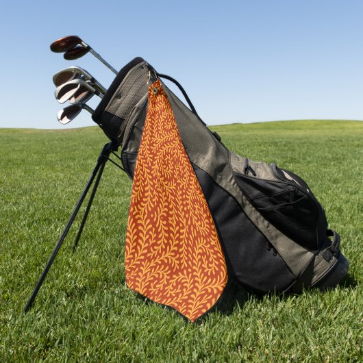 Serviette De Golf Motif de vigne feuillue jaune doré (Vert)
