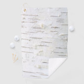 Serviette De Golf Motif d'écorce de bouleau (En situation)