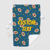 Serviette De Golf Motif d'effet sonore de bande dessinée (En situation)