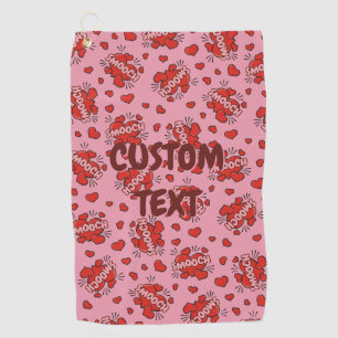 Serviette De Golf Motif d'effet sonore de bande dessinée