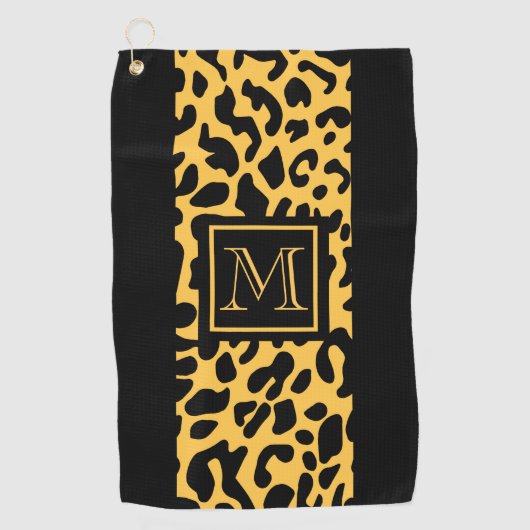 Serviette De Golf Motif d'empreinte de léopard (Devant)