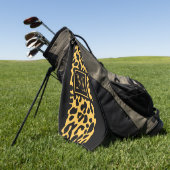 Serviette De Golf Motif d'empreinte de léopard (Vert)