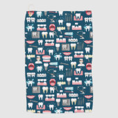 Serviette De Golf Motif dentaire de bureau de clinique (Devant)