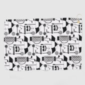 Serviette De Golf Motif d'équipements et accessoires de golf moderne (Horizontal)