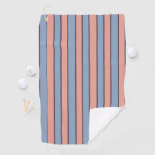 Serviette De Golf Motif des bandes de lignes rose et bleu (En situation)