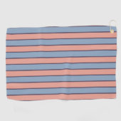 Serviette De Golf Motif des bandes de lignes rose et bleu (Horizontal)