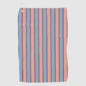 Serviette De Golf Motif des bandes de lignes rose et bleu (Devant)