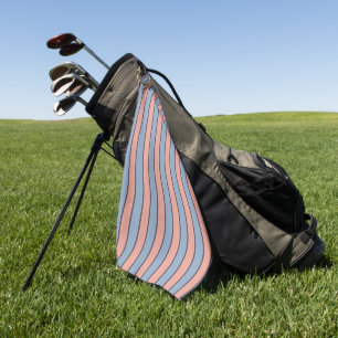 Serviette De Golf Motif des bandes de lignes rose et bleu