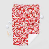 Serviette De Golf Motif Des Coeurs, Coeurs Rouges, Amour (En situation)