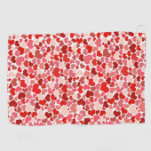 Serviette De Golf Motif Des Coeurs, Coeurs Rouges, Amour (Horizontal)