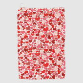 Serviette De Golf Motif Des Coeurs, Coeurs Rouges, Amour (Devant)